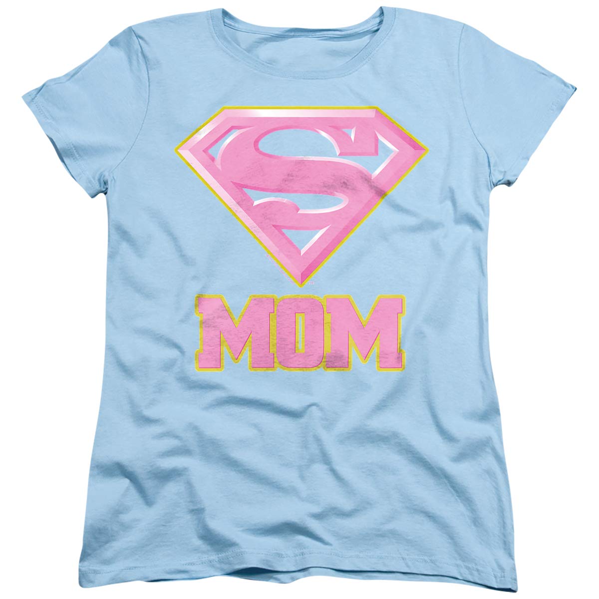 Superman Super Mom Pink Women's T-Shirt - Cute Graphic Tee for Moms, Gifts for Mother's Day, Birthday & Family Events
