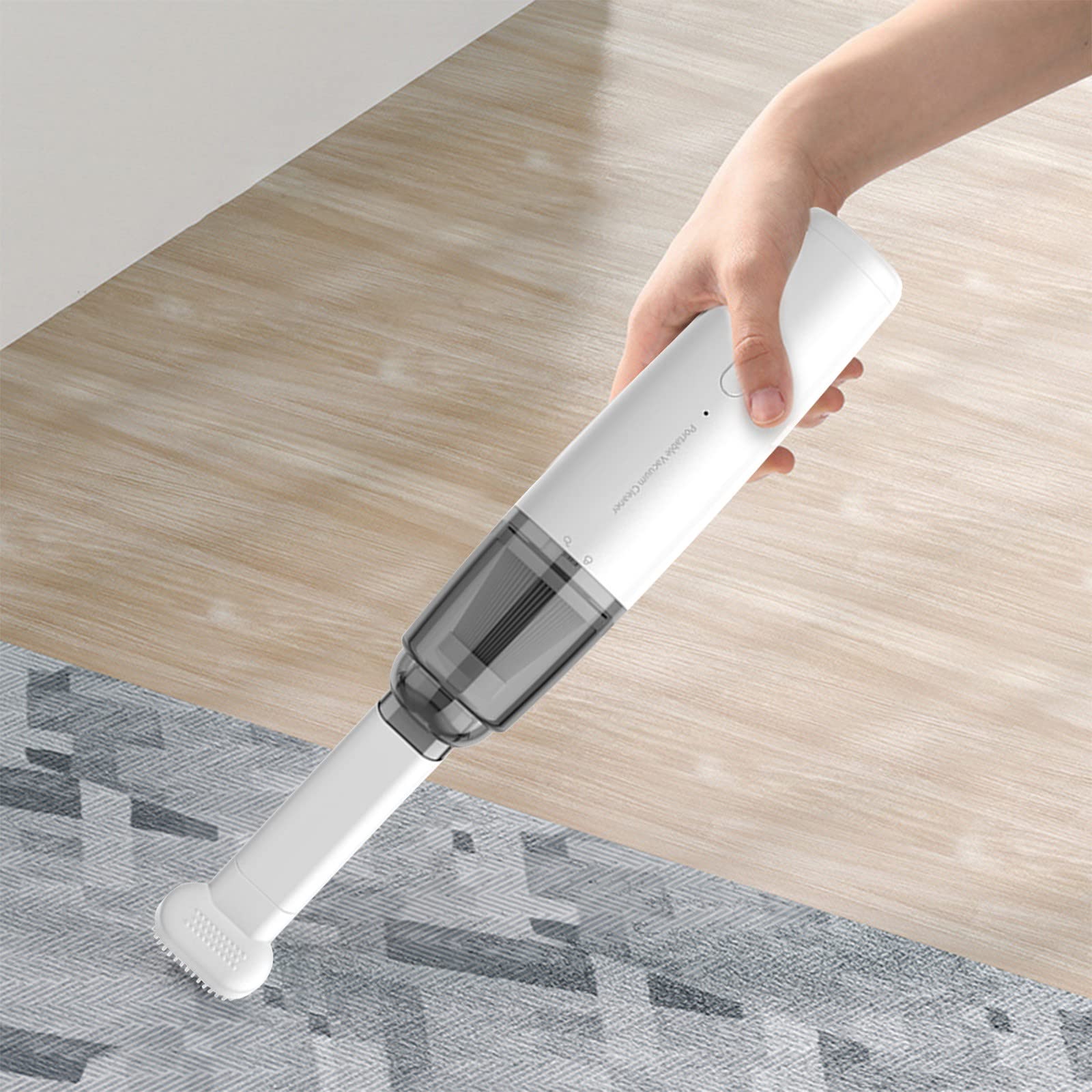 BZPIZ Cordless Car Vacuum Cleaner - Powerful 6000PA Suction, Mini Handheld Vacuum with Metal/Plastic Filter for Car Seats, Crevices, Keyboard Cleaning - USB Rechargeable - Perfect for Car Detailing & Home Cleaning