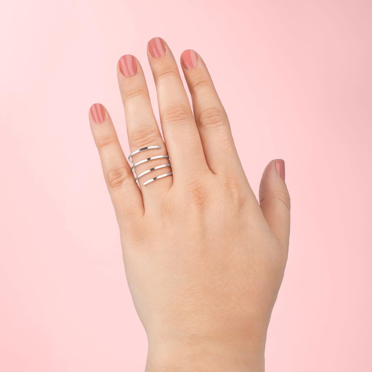 Square Bypass Ring - Adjustable Twisted Band in Sterling Silver, 14K Gold or Rose Gold | Double Square Bypass Wedding Ring for Women | Perfect for Engagement, Anniversary & Everyday Wear