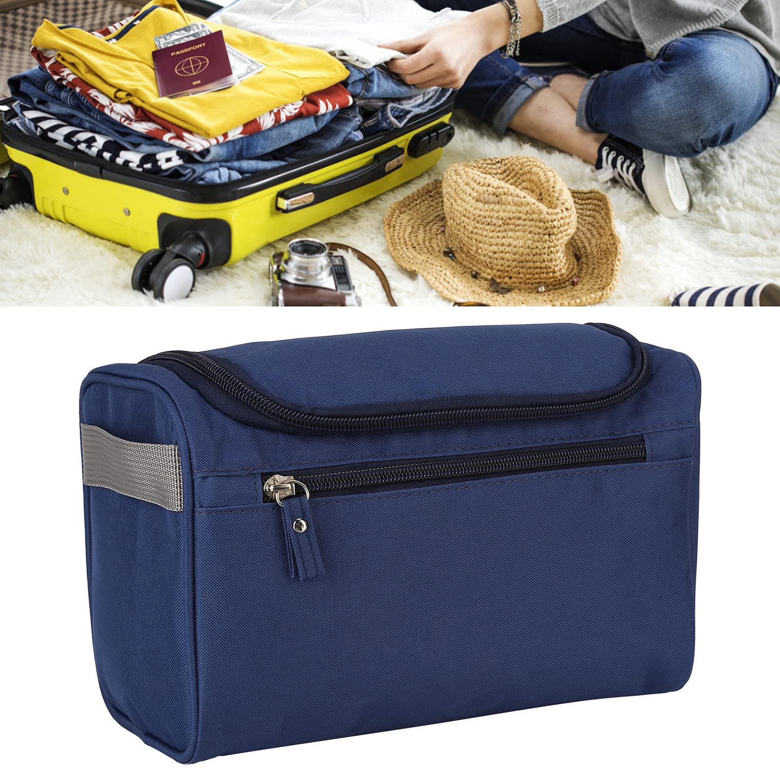 Durable Makeup Storage & Toiletry Bag for Women - Waterproof Travel Cosmetic Organizer - Perfect for Home, Business Trips, Gym & Purse Organization
