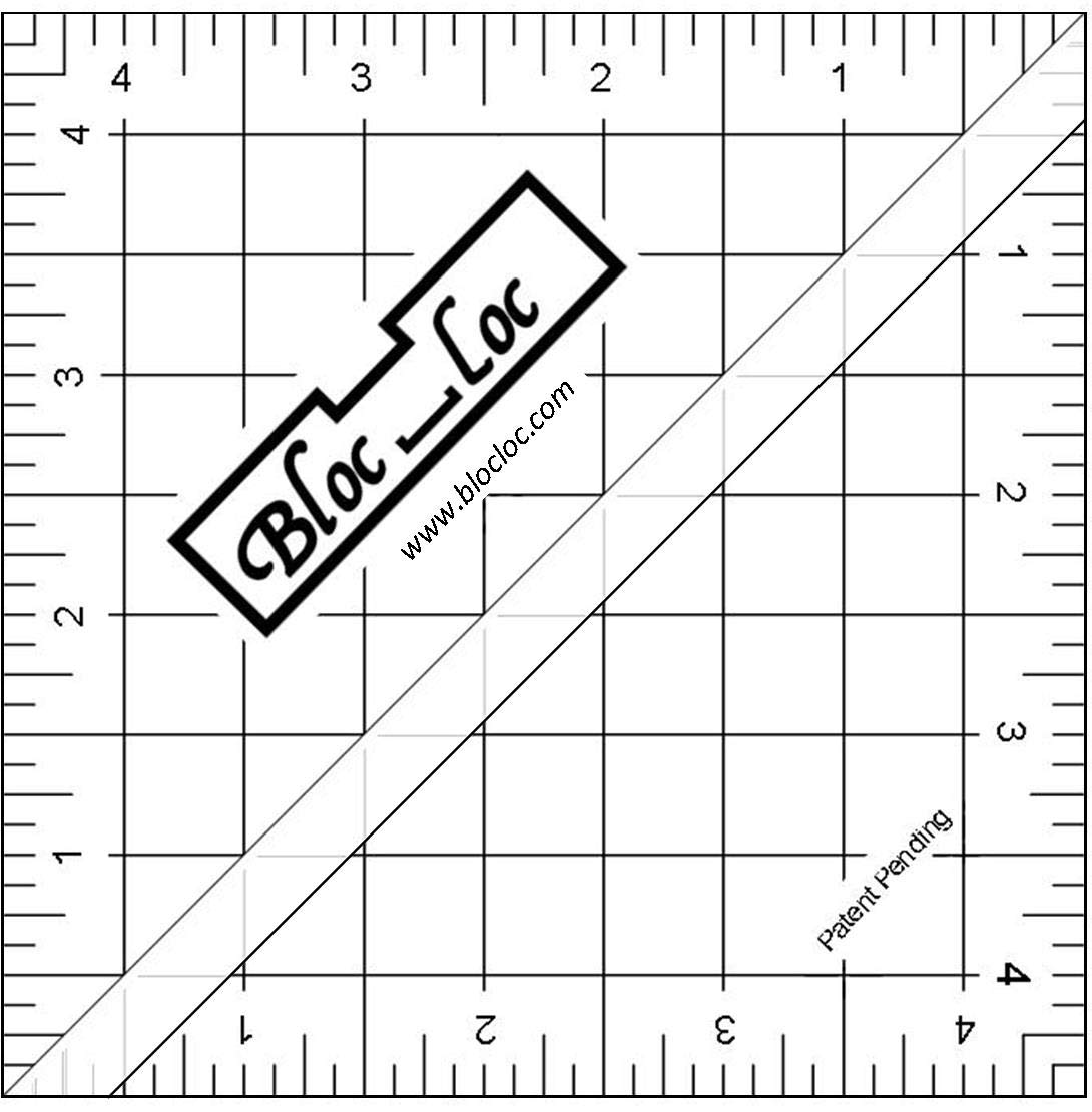Bloc Loc Half Square Triangle Quilting Ruler - 4.5 Inch Multi-Size Precision Tool with Grid Lines for Accurate Patchwork & Quilt Making - Perfect for DIY Sewing Projects and Craft Enthusiasts