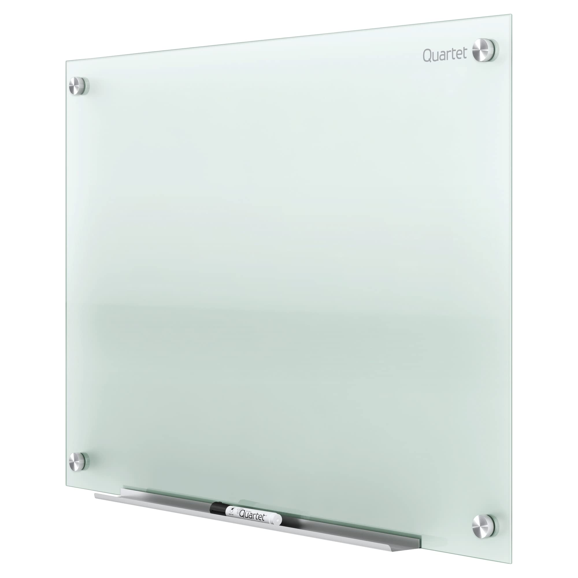 Quartet 4' x 3' Non-Magnetic Glass Whiteboard - Frosted Surface Dry Erase Board for Office, Classroom & Home Use (Model G4836F)