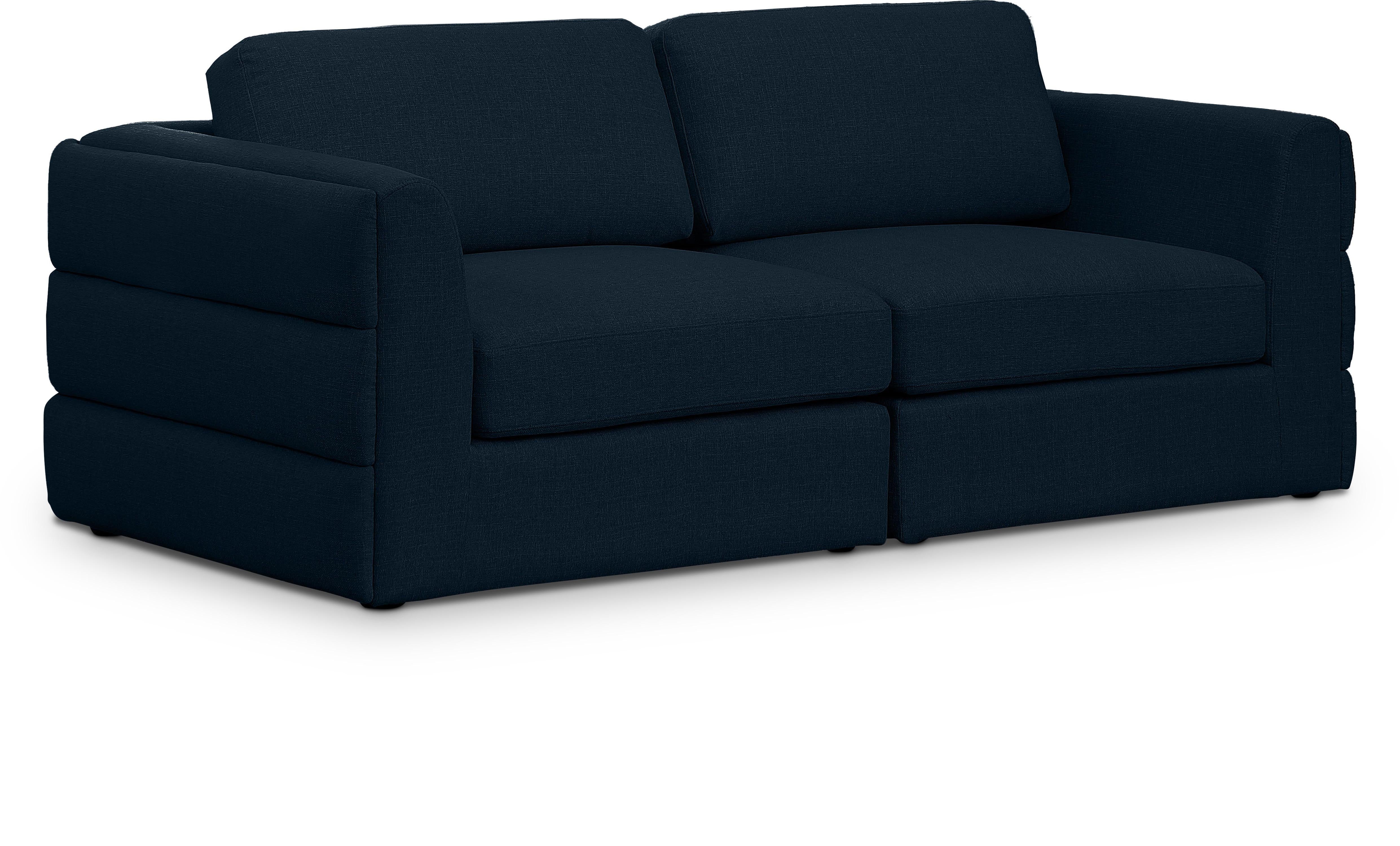 Beckham Durable Linen Textured Fabric Modular Sofa - Modern Sectional Couch for Living Room, Lounge & Home Theater - Washable Removable Covers, Easy Assembly