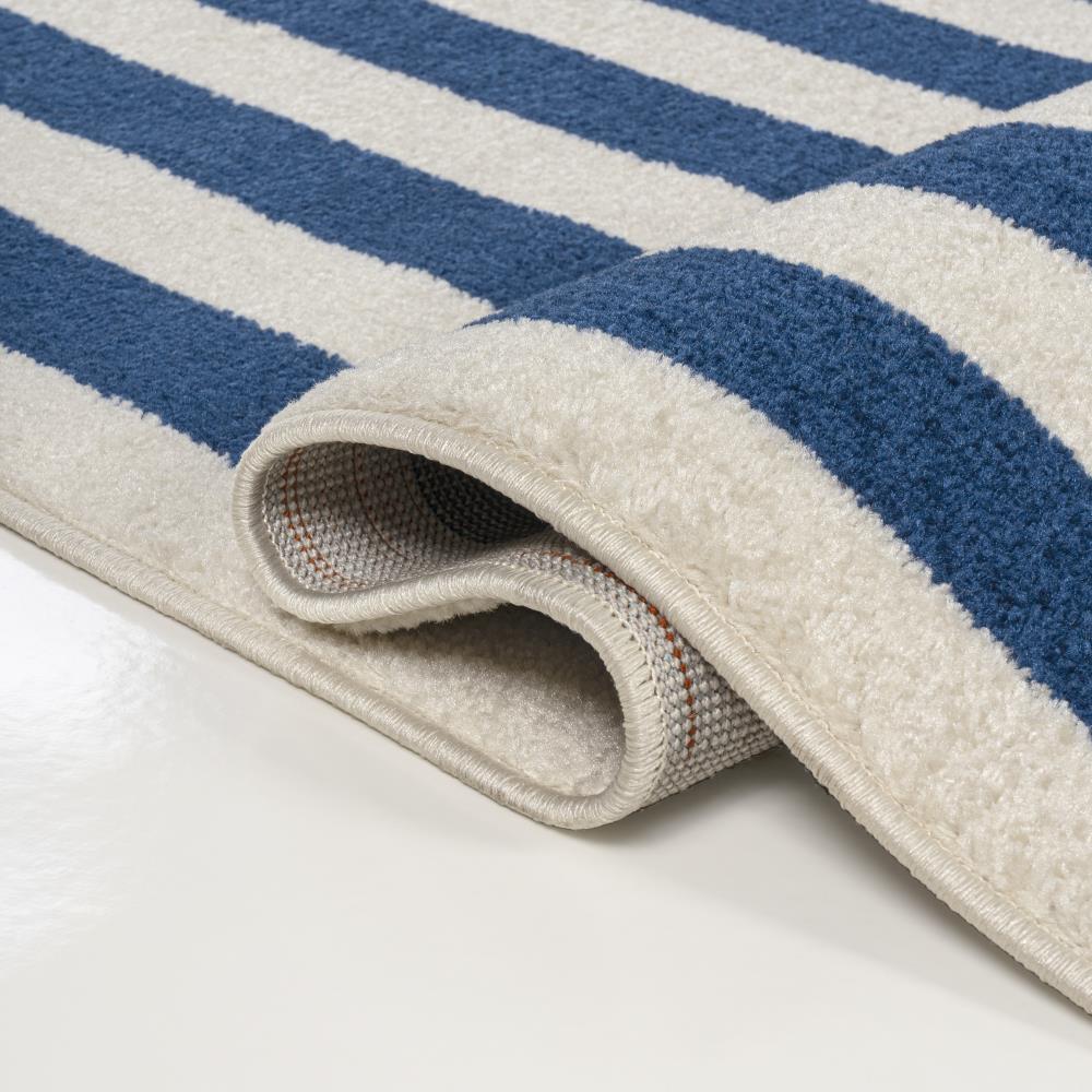 Bandol Modern Classic Mitre Stripe Area Rug - Soft & Durable Non-Slip Living Room Carpet - Perfect for Bedroom, Dining Room & Home Decor