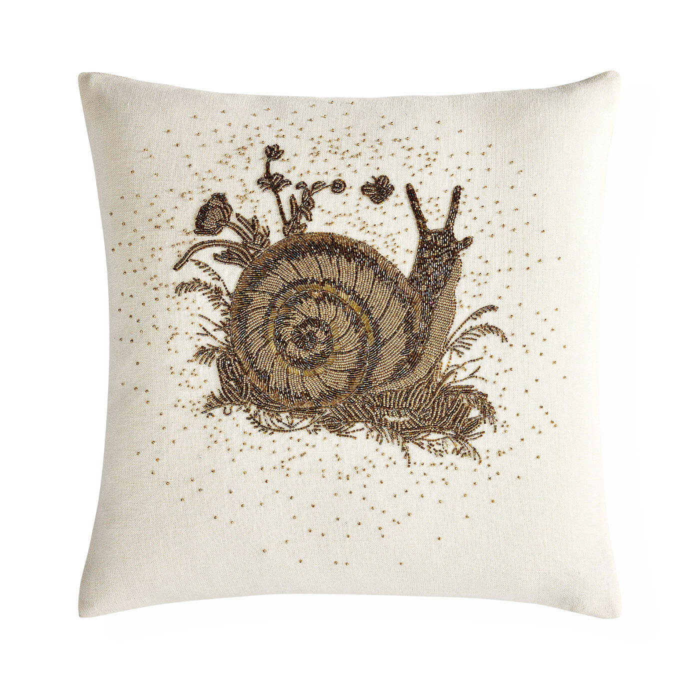 Botanist Snail Beaded Pillow - Organic Cotton Face Pillow for Acne & Skin Care - Perfect for Side Sleepers & Beauty Sleep