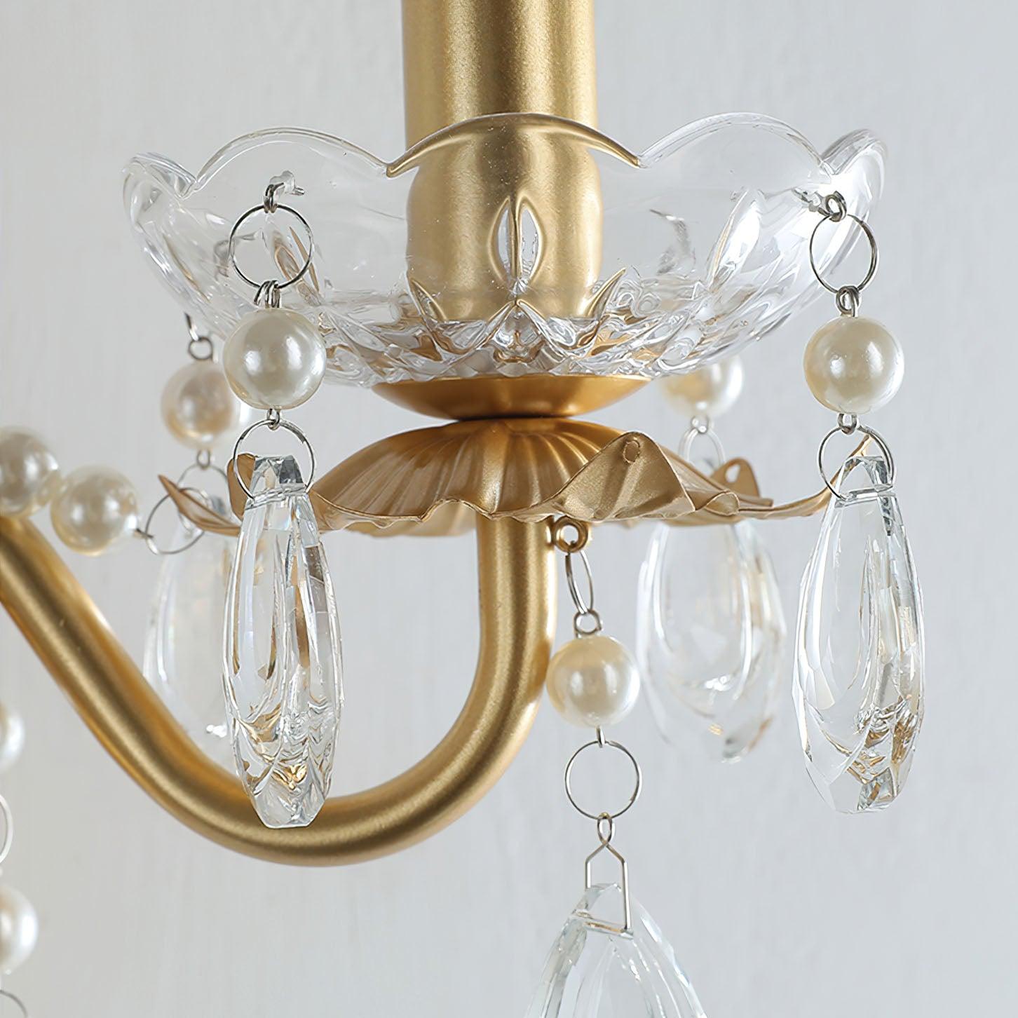 Crystal Pearl Chain Wall Lamp - Elegant Decorative Lighting for Bedroom, Living Room & Dining Room | Perfect for Home Decor & Ambiance