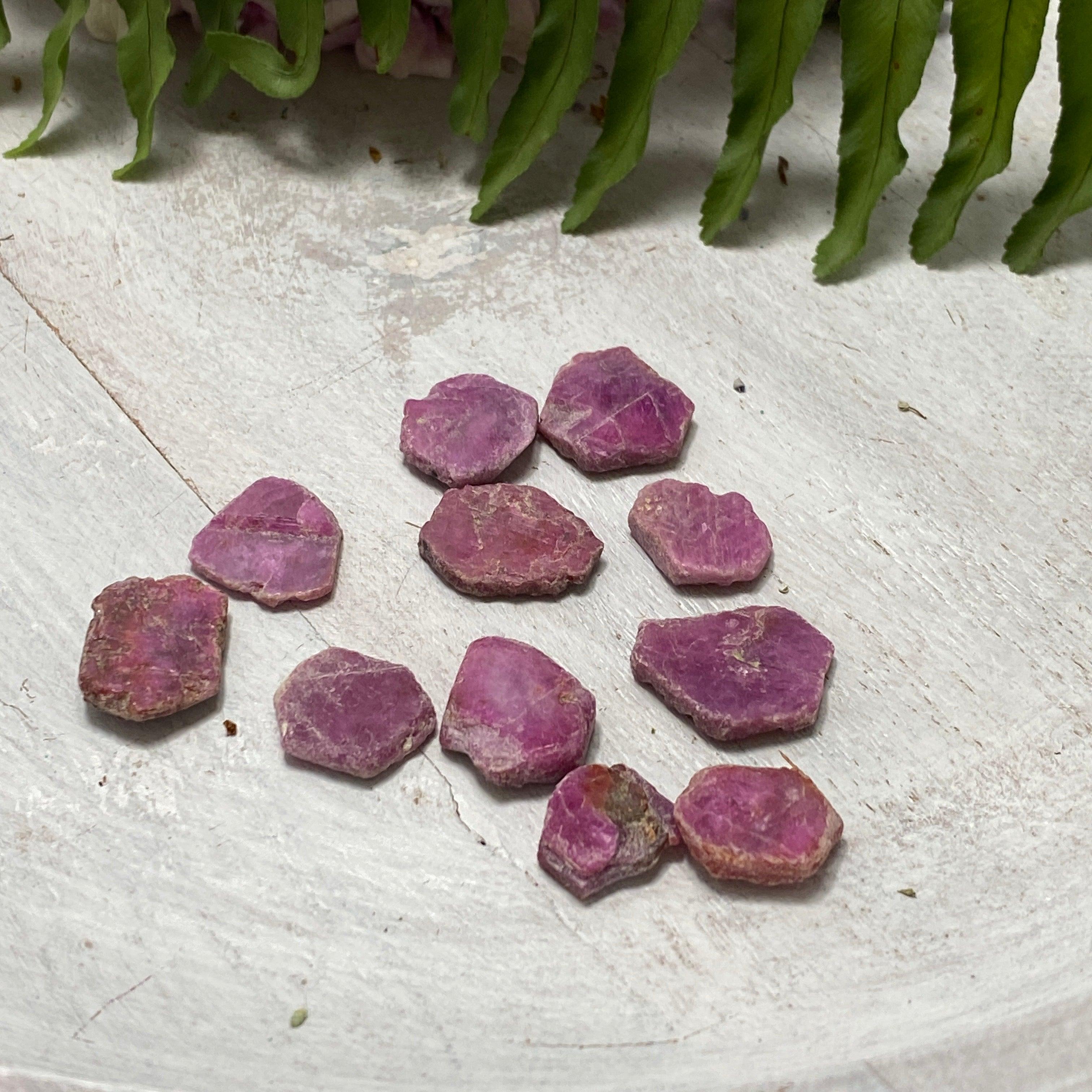 Natural Raw Ruby (Corundum) Crystal - Healing Stone for Jewelry Making, Meditation & Energy Work