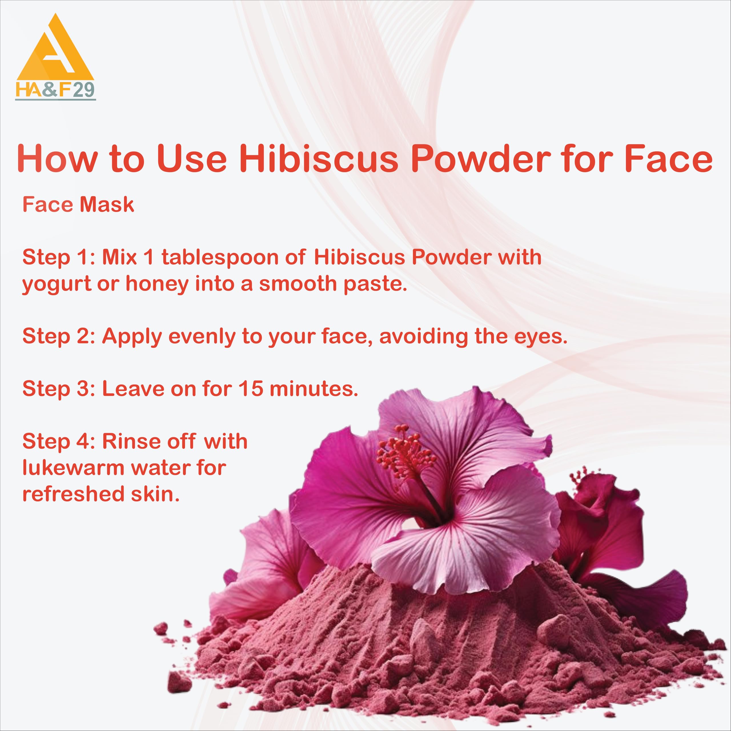 Organic Hibiscus Powder 100g - 100% Pure Natural Hair & Skin Care | Hair Conditioner, Face Exfoliant & Scalp Treatment | For DIY Beauty, Herbal Remedies & Holistic Wellness