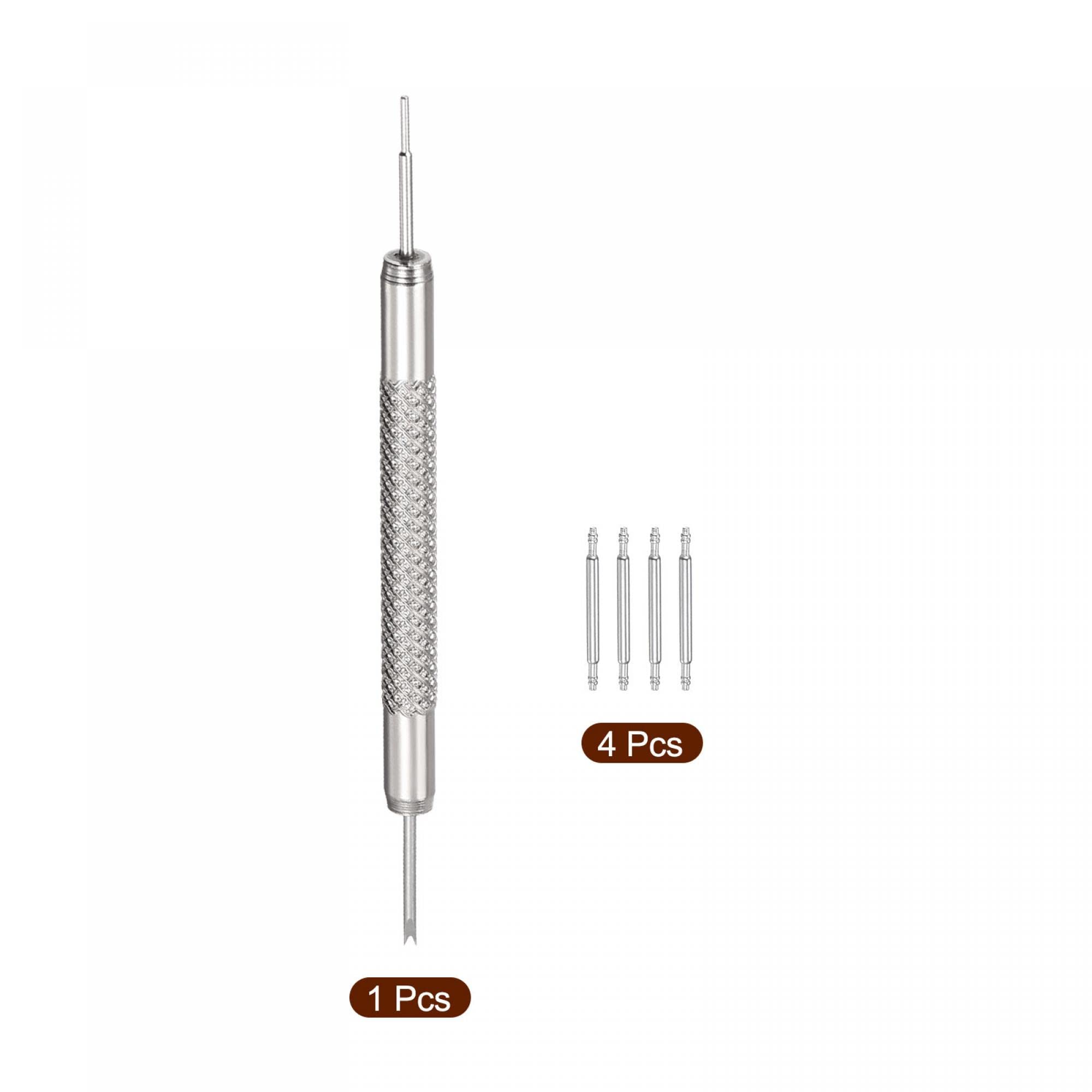 uxcell 15mm Stainless Steel Watch Band Pins Replacement Kit - 4Pcs Spring Bars with 1.5mm Removal Tool | Compatible with Most Watches for DIY Repair & Band Replacement