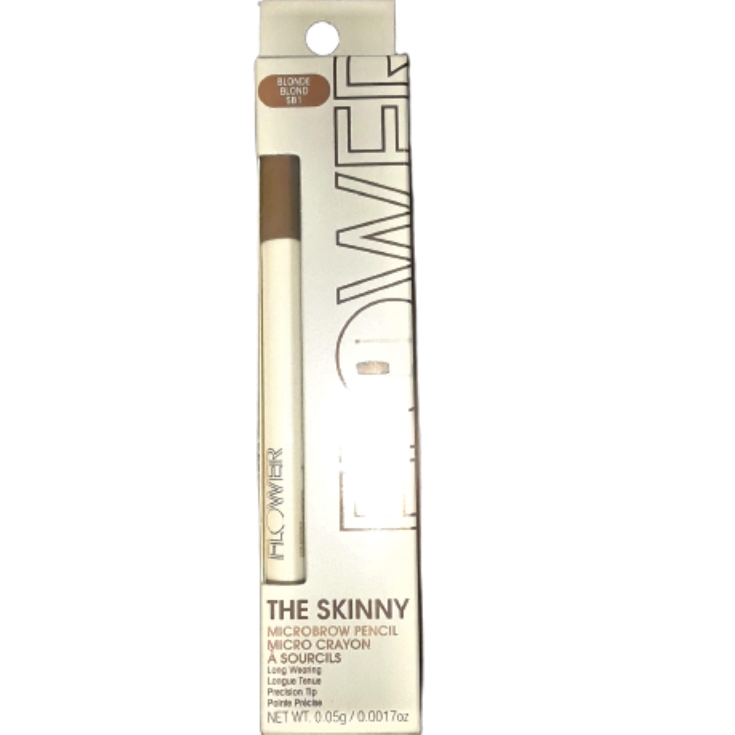 FLOWER BEAUTY The Skinny Microbrow Pencil - Ultra Fine Eyebrow Pencil for Natural Looking Brows, Blonde Shade, 1 Count | Perfect for Everyday Makeup, Eyebrow Shaping & Touch-Ups On-The-Go