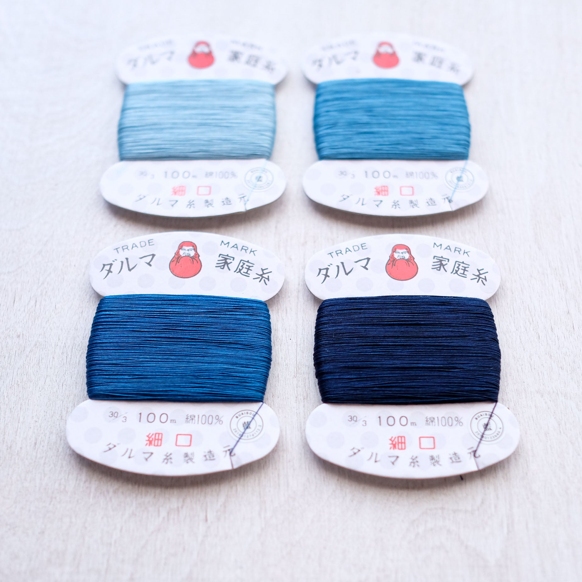 Premium Indigo Dyed Thread for Sewing, Embroidery & Crafts – Natural Blue Dye Cotton Thread for DIY, Quilting & Fabric Projects