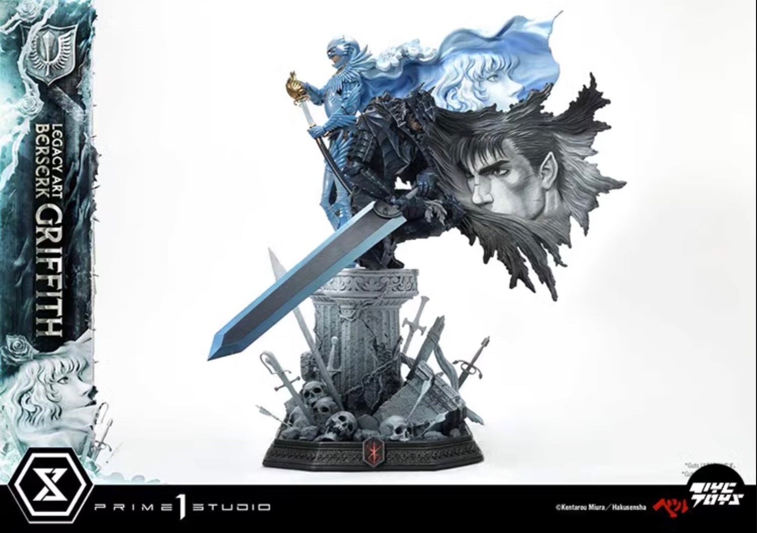 Prime1Studio Licensed Berserk Guts & Griffith Statue - Official Berserk Manga Collectible Figure for Anime Fans | Perfect for Display in Home, Office, or Gaming Room