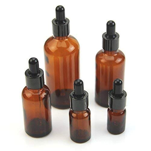 AUSUKY 5-100ml Glass Dropper Bottles with Pipettes - 5ml, 10ml, 15ml, 30ml, 50ml, 100ml Sizes - Essential Oil Bottles, DIY Skincare Containers, Travel-Sized Liquid Storage - Perfect for Aromatherapy, Homemade Serums & Craft Projects