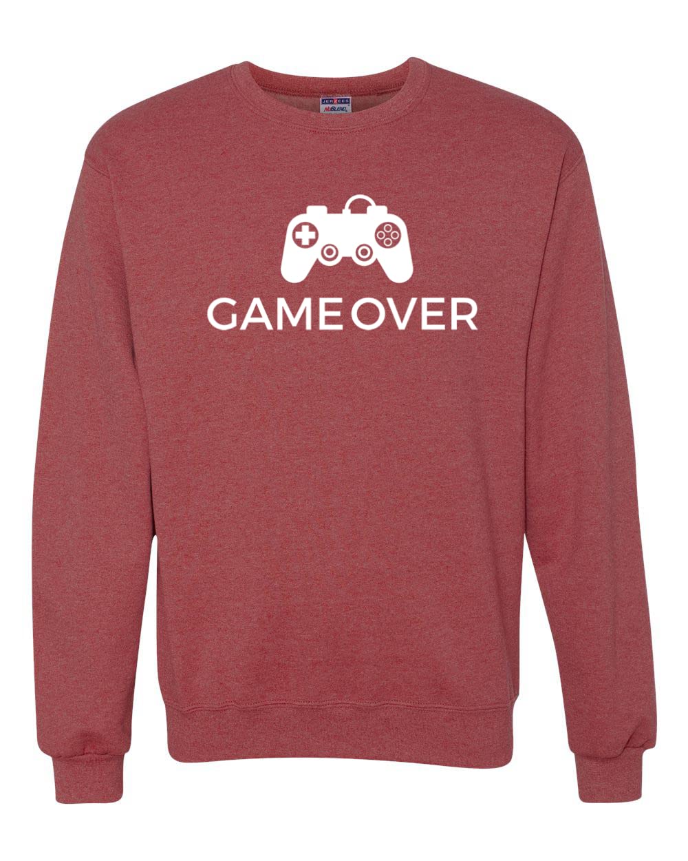 Wild Bobby Video Game Controller Graphic Sweatshirt - Unisex Crewneck Gamer Shirt with 'Game Over' Design - Perfect for Gaming Enthusiasts, Esports Events & Casual Wear