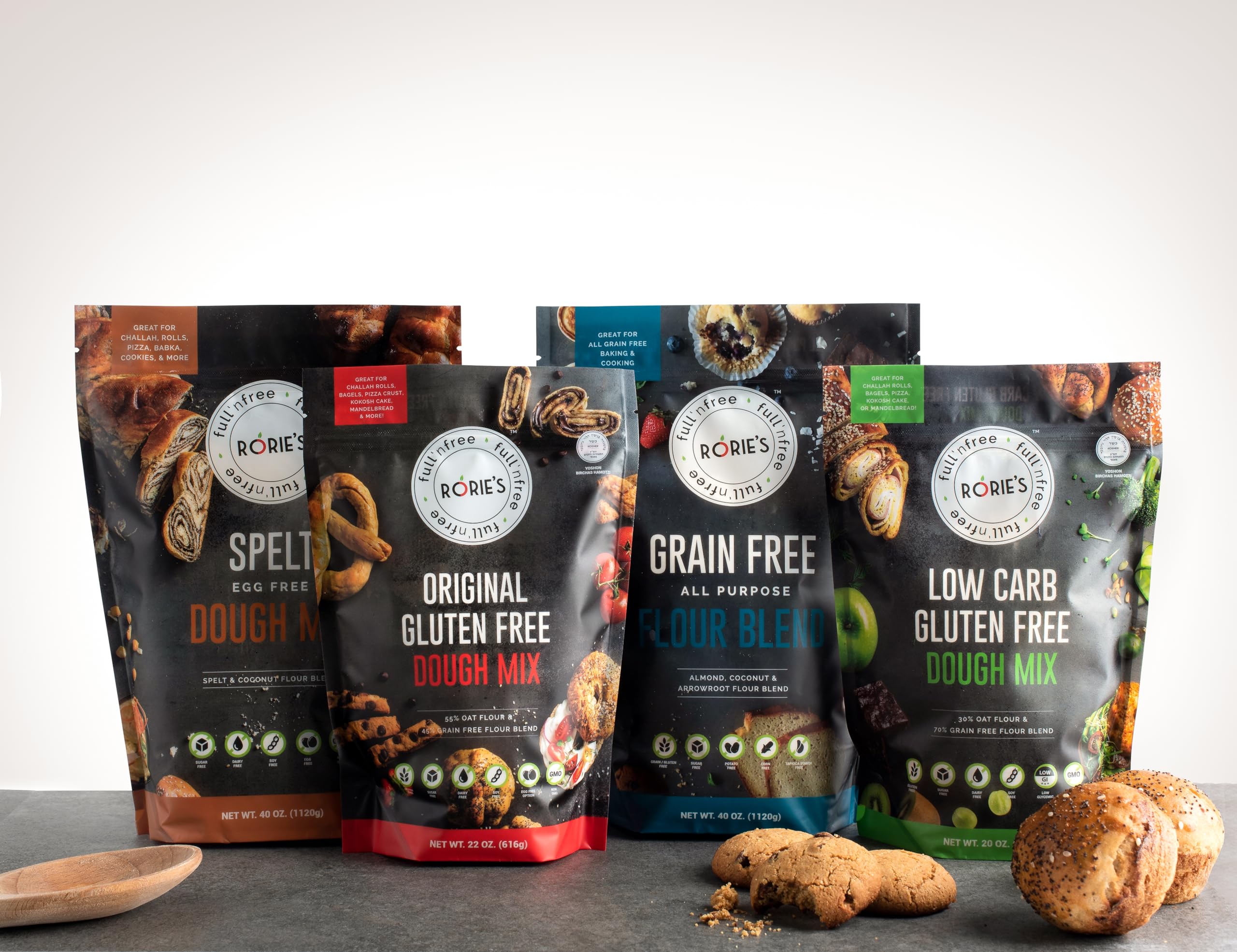 Gluten-Free Dough Mix for Baking - Rories Grain Free All-Purpose Flour Alternative (20 oz) - Perfect for Cookies, Bread & Pizza Crusts