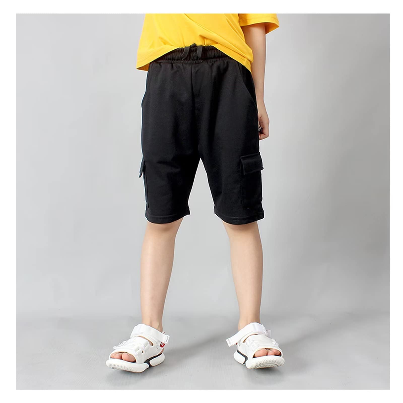 Gavena Boys Cargo Shorts for Toddlers - Adjustable Elastic Waist, Comfortable Jersey Fabric - Perfect for School, Play, and Outdoor Activities