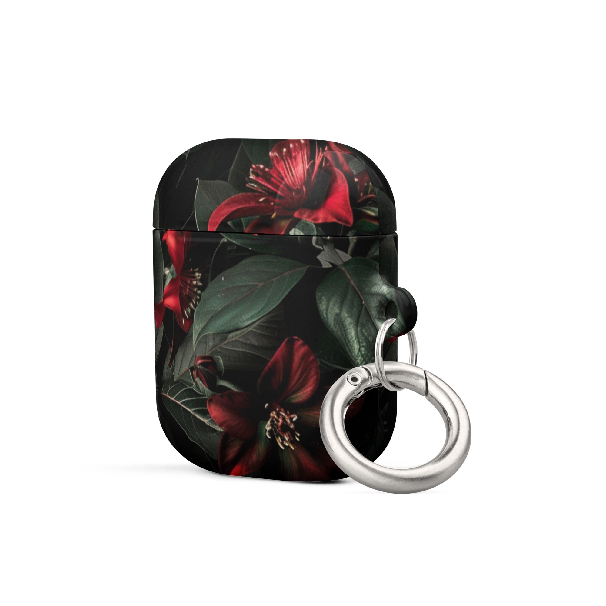 Floral AirPods Case with Dark Background - Stylish Protective Cover for AirPods 1/2/3/Pro - Perfect for Everyday Use, Travel & Gift Giving