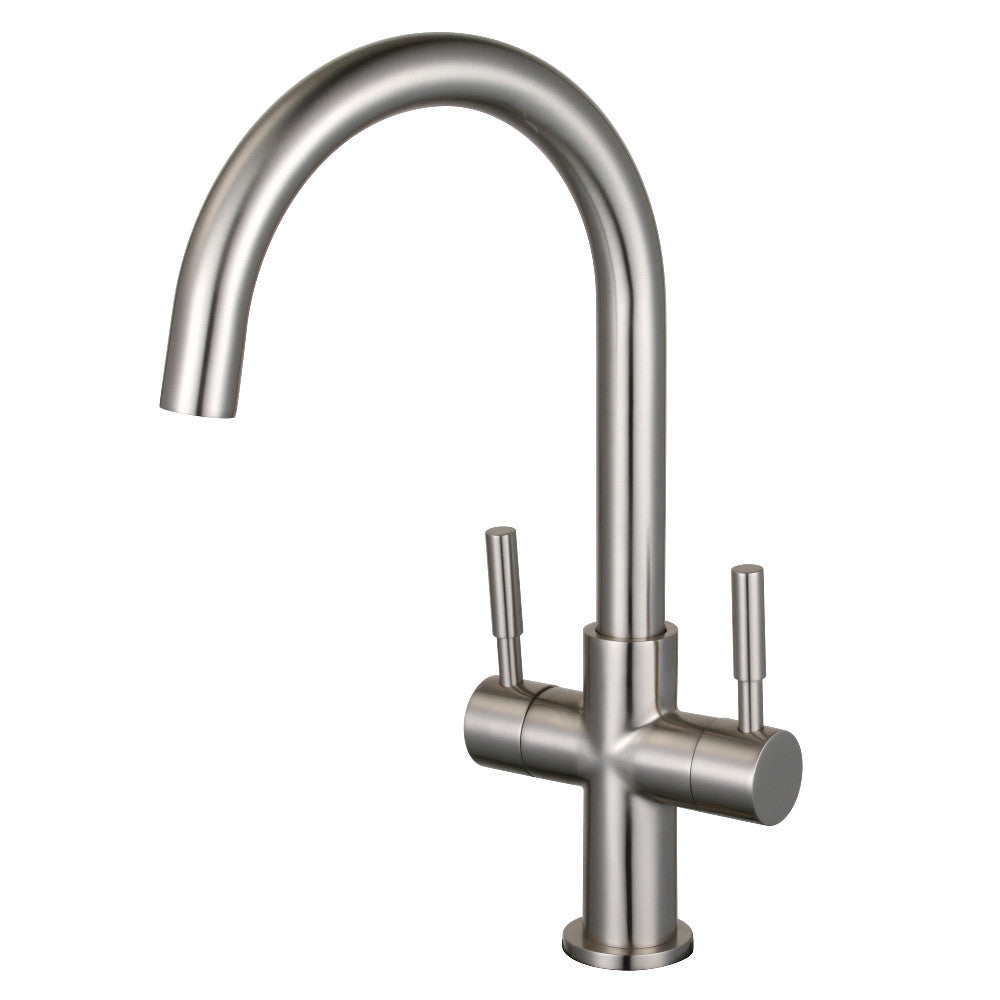 Fauceture LS8293DL Concord Two Handle Vessel Faucet - Modern Bathroom Sink Faucet for Vanity, Powder Room & Luxury Home Decor