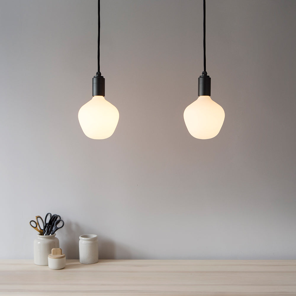 Enno Plug-In Pendant Light Fixture - Modern Graphite Finish for Kitchen Island, Dining Room & Bedroom Lighting
