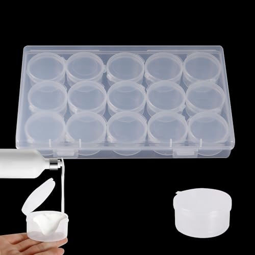 Zfyoung 15 pcs plastic cosmetic jar