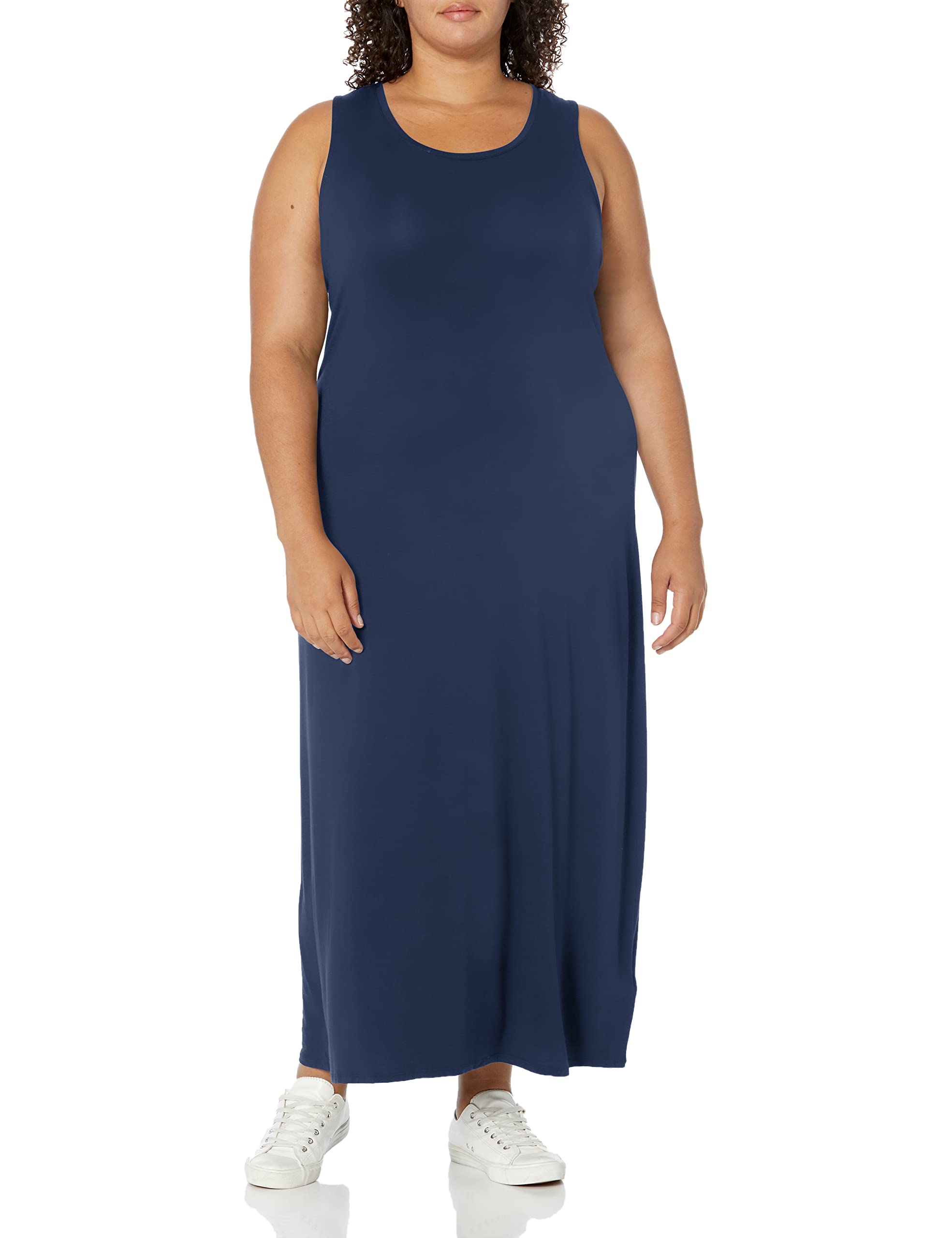 Amazon Essentials Women's Tank Maxi Dress - Flowy Summer Casual Dress with Pockets, Plus Size Options | Perfect for Beach, Vacation & Everyday Wear