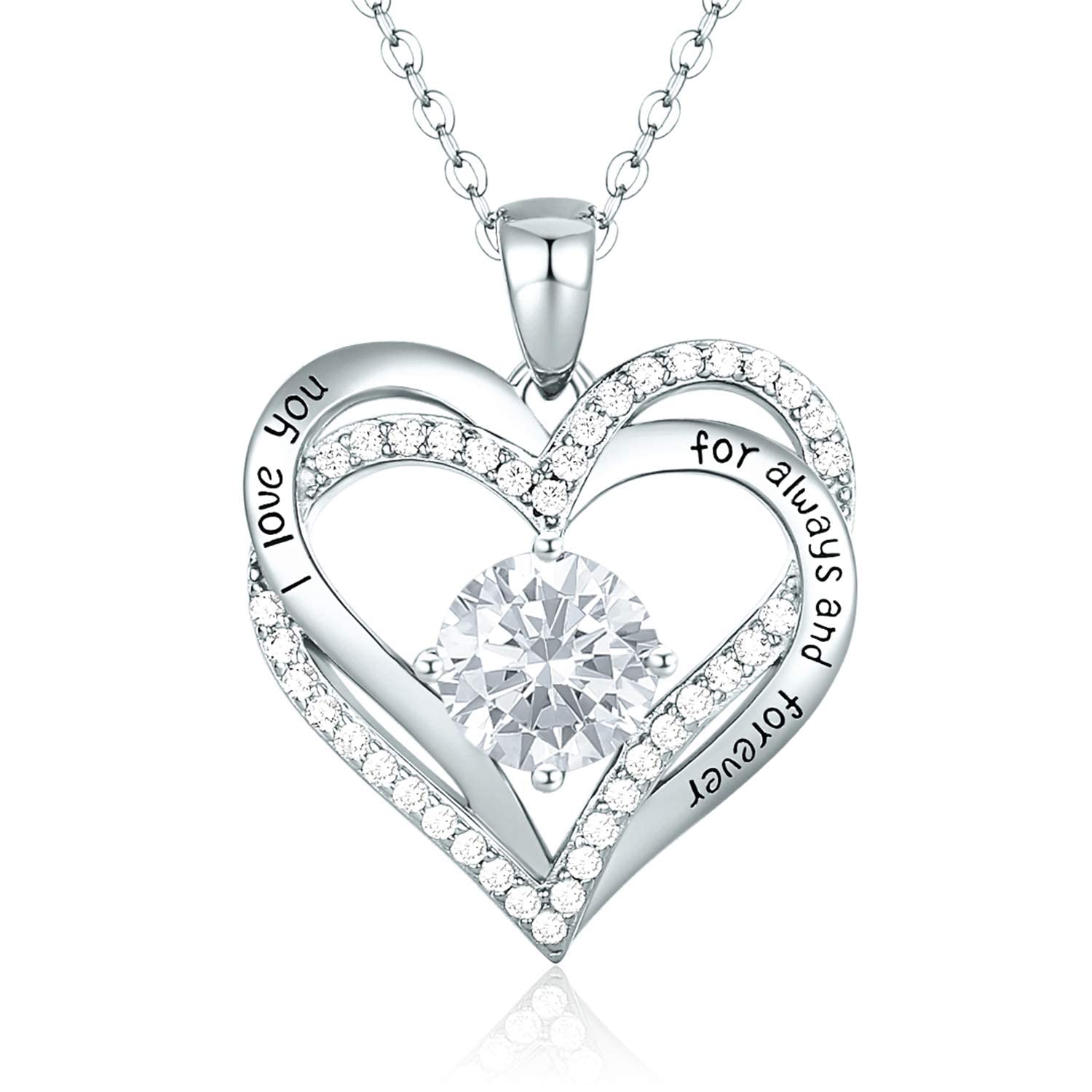 Elegant Birthstone Necklaces for Women - Heart Pendant Jewelry, Personalized Birthday Gifts for Her | Perfect for Anniversaries, Valentine's Day & Special Occasions