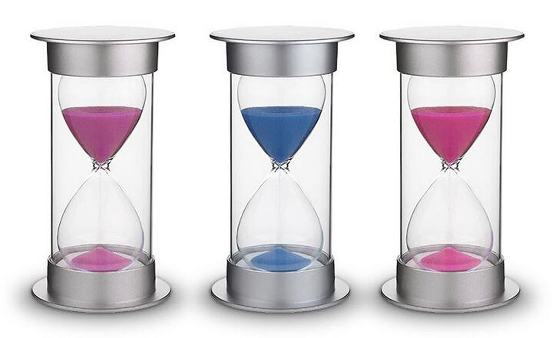 15/20/30/45/60 Minute Blue Glass Hourglass Timer - Durable Sand Clock for Office Desk, Romantic Mantel Decor, Kids Games & Birthday Gifts | Perfect for Time Management, Meditation, Classroom Activities and Home Decoration