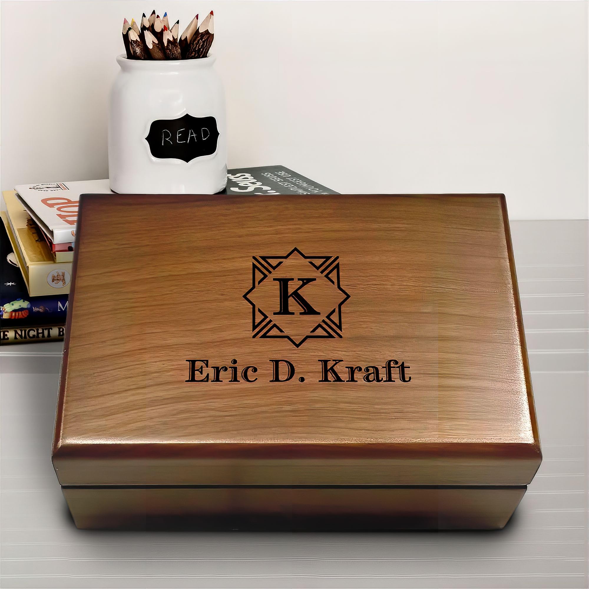 Personalized Retirement Gift Box for Men - Engraved Wooden Keepsake Box for Him - Perfect Retirement Gift Idea for Dad, Husband, or Coworker - Great for Office, Home, or Special Occasions