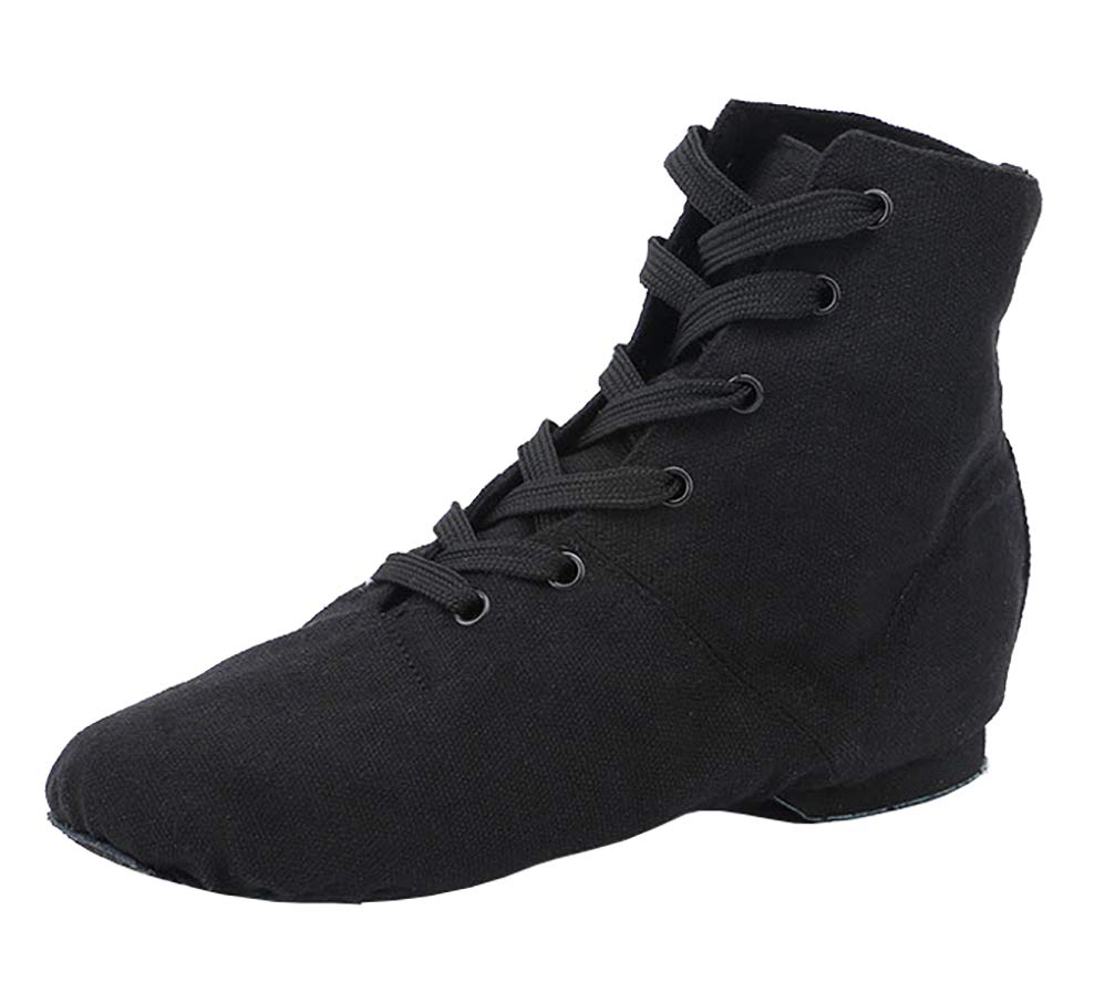 MissFiona Women's Canvas Ankle Jazz Dance Boots - Lace-Up Ballroom Modern Dance Shoes for Women - Perfect for Jazz, Ballet, and Contemporary Dance Performances