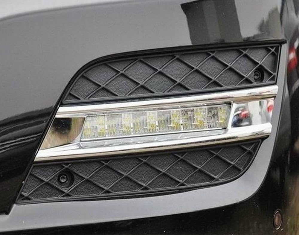 iJDMTOY Xenon White LED Daytime Running Lights for 2009-2011 Mercedes W164 ML-Class (ML350 ML450 ML550 ML63 AMG) - 6 High Power LEDs, OEM Fit DRL Assembly - Perfect for Enhanced Visibility & Safety in Daytime Driving
