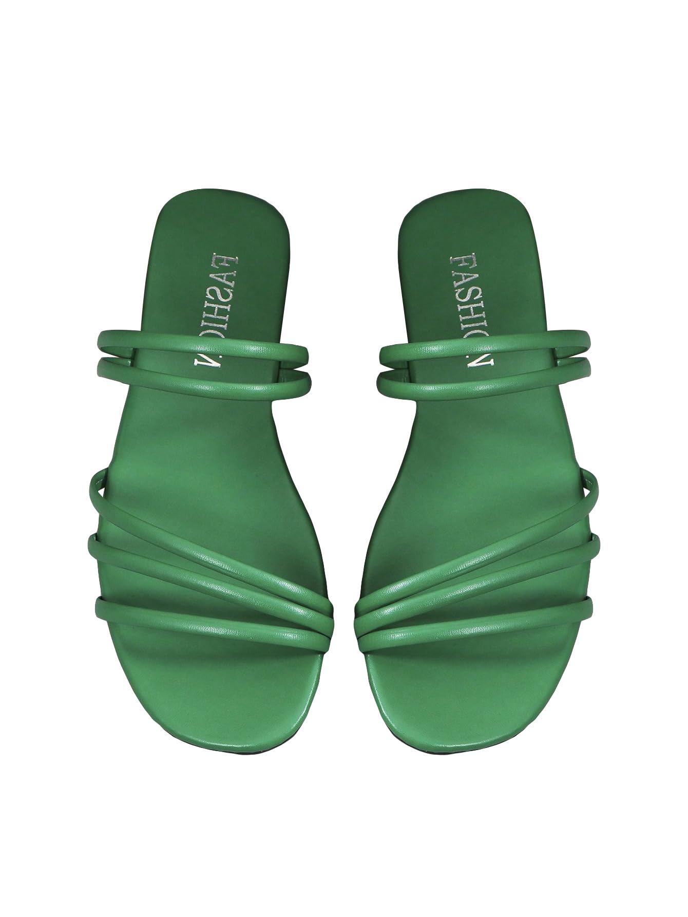 GORGLITTER Women's Cute Cross Strap Flat Sandals - PU Leather Dressy Summer Shoes for Beach, Vacation & Casual Outfits