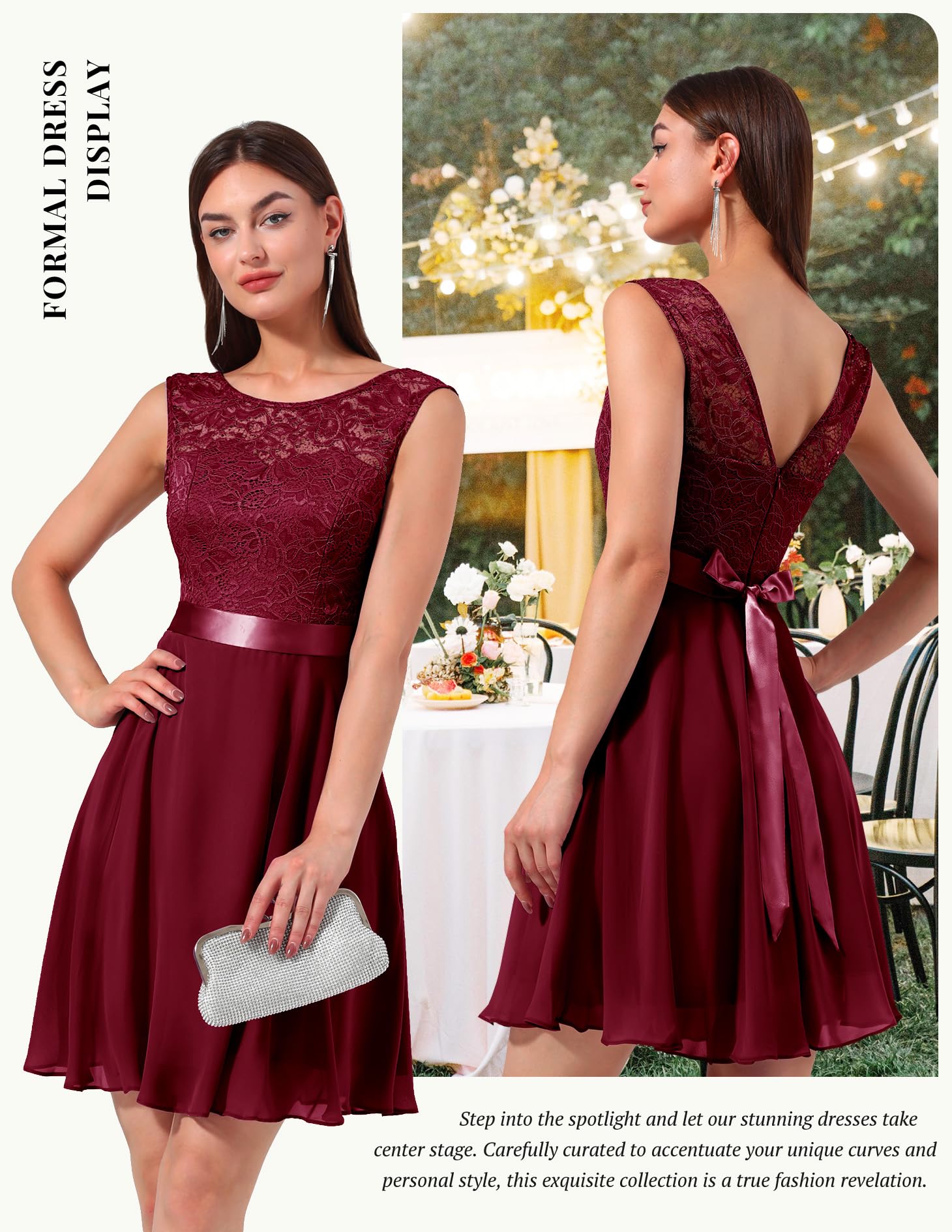 BeryLove Women's Short Prom Dress Lace Wedding Guest Cocktail Party Bridesmaid Formal Gown - Perfect for Homecoming, Evening Events & Special Occasions