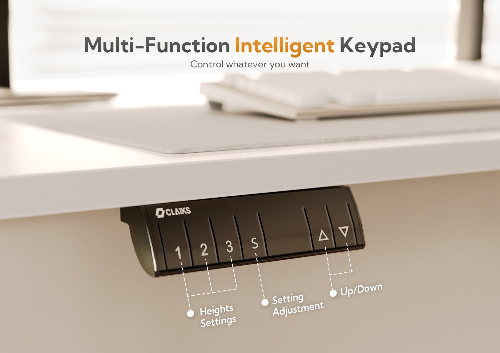 Ergonomic Triple Motor L-Shaped Standing Desk - 63 x 55 Inch Adjustable Height Corner Desk with Splice Board (White Frame/White Top) - Perfect for Home Office, Gaming Setup & Workspace Productivity
