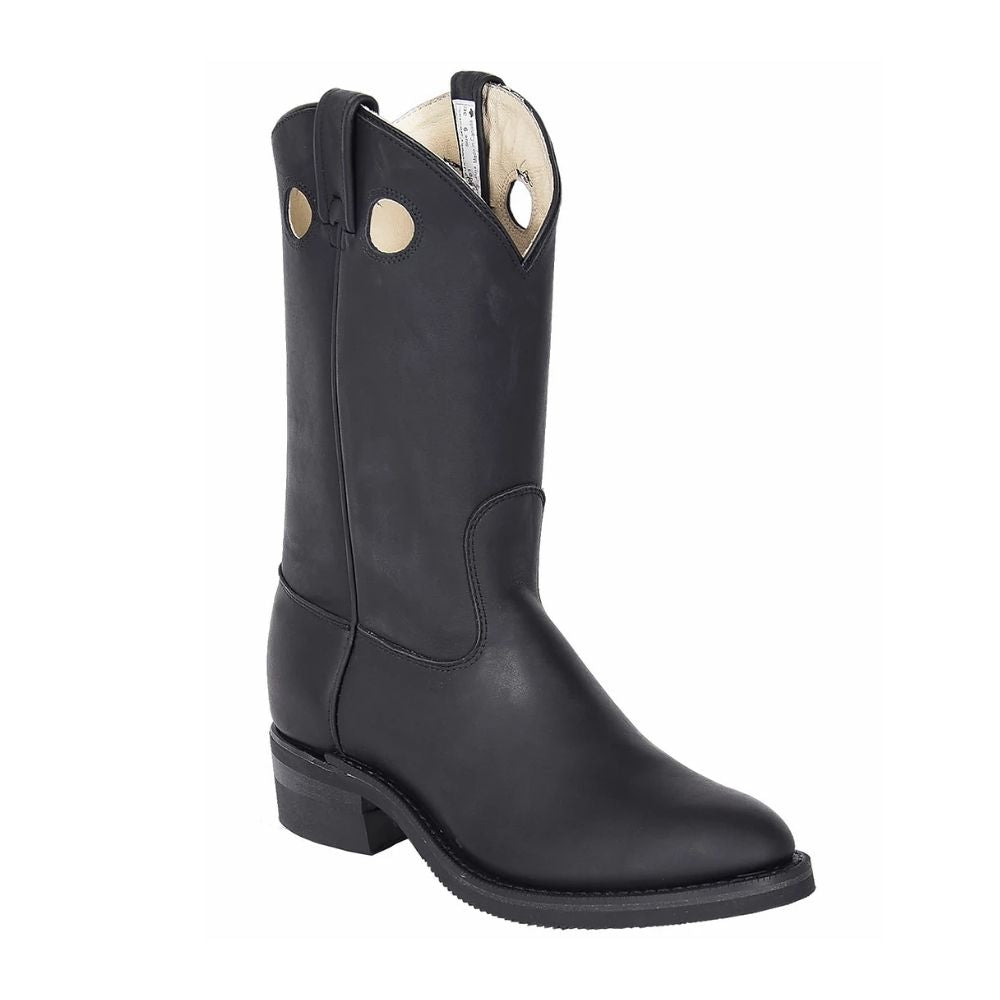 Canwest Loggertan Men's Steel Toe Western Style Work Boot 5261 - Black | Durable Safety Boots for Construction, Ranch & Outdoor Work | OSHA Compliant Workwear