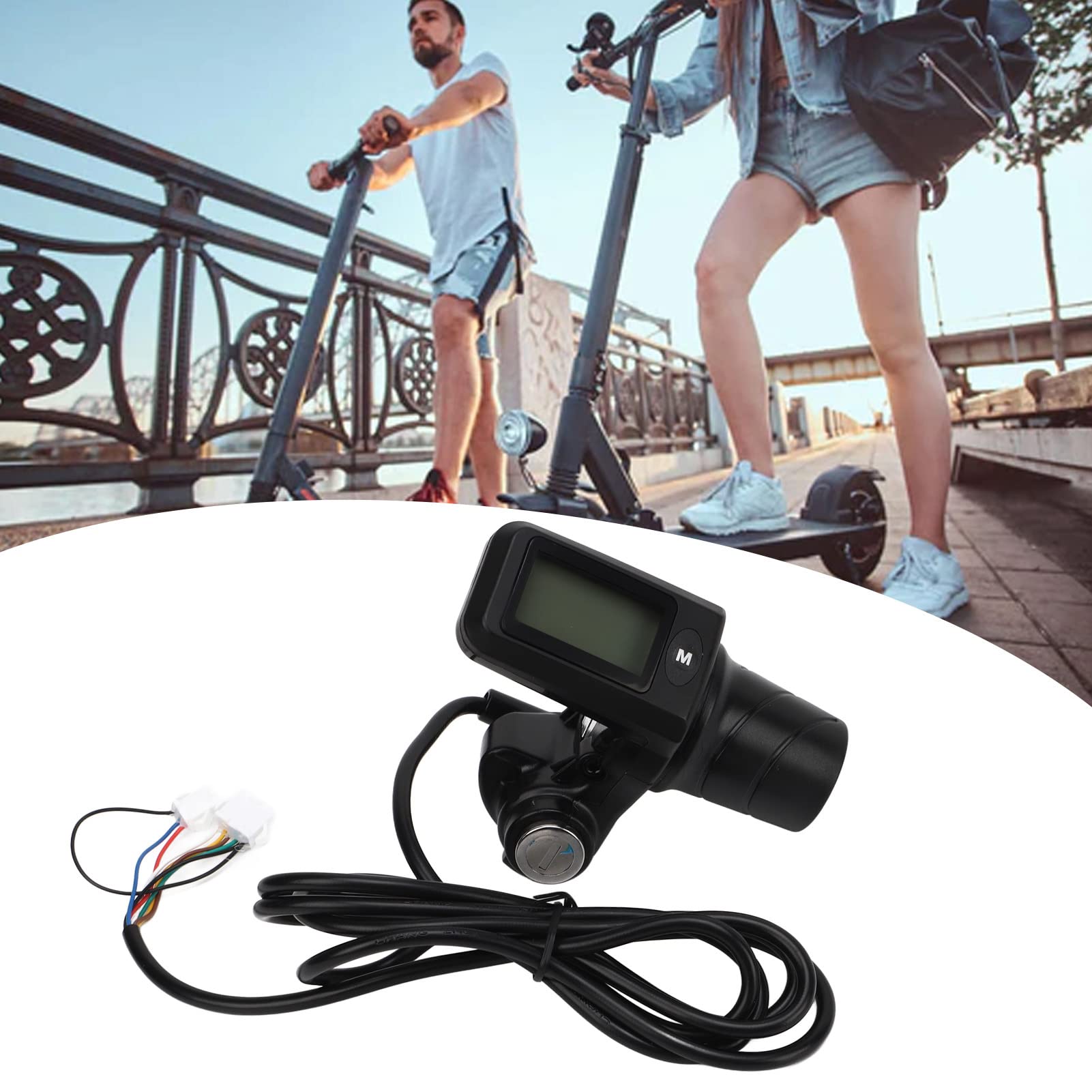 Universal 22.5mm Electric Bike Throttle Grip with 805 LCD Display Panel & LED - Compatible with E-Bikes and Scooters - Perfect for Commuting, Urban Riding, and Outdoor Adventures