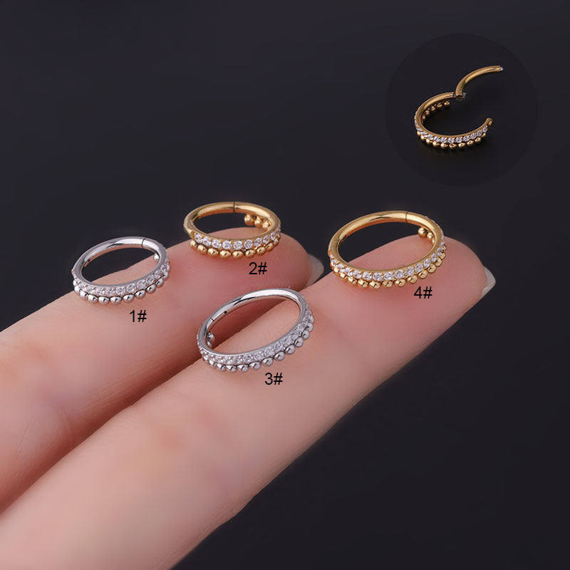 16G Surgical Steel CZ Septum Piercing Ring - Hypoallergenic Nose Jewelry for Women & Men - Perfect for Everyday Wear, Parties & Alternative Fashion