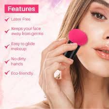 MASTADI Women's & Girls' Pink Mushroom Head Beauty Blender - Soft Makeup Sponge for Foundation & Powder - Pack of 1 - Perfect for Flawless Makeup Application & Blending