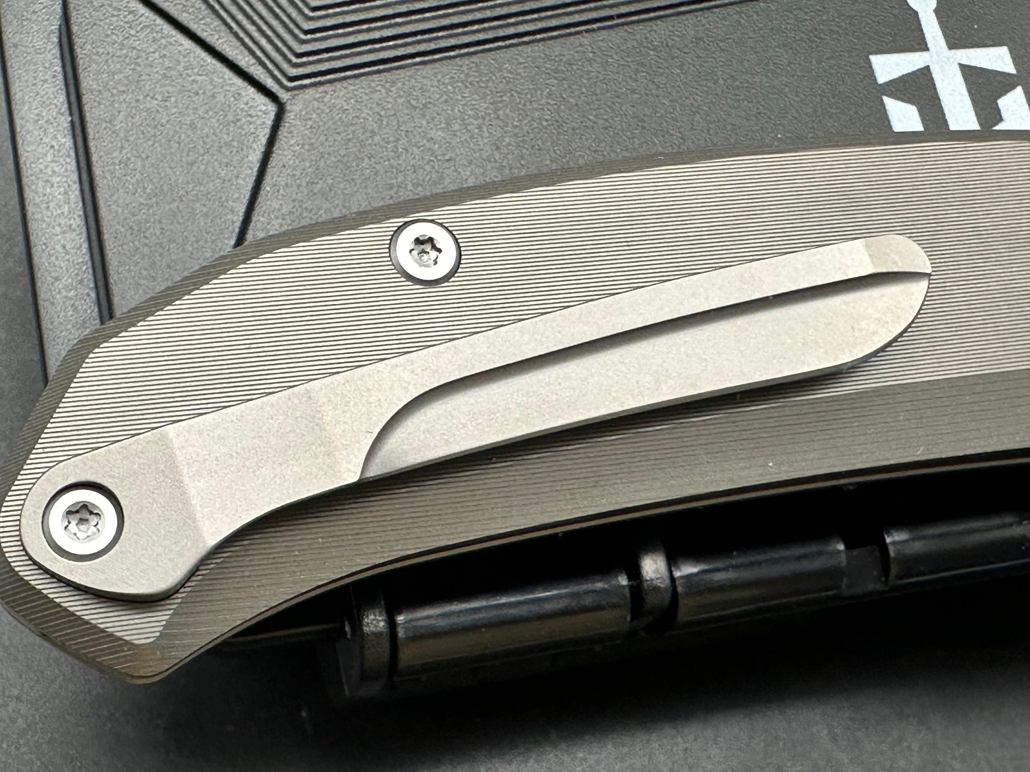 Takcom Titanium Button Lock Folding Knife with MagnaCut Blade - EDC, Outdoor, Camping & Survival Tool
