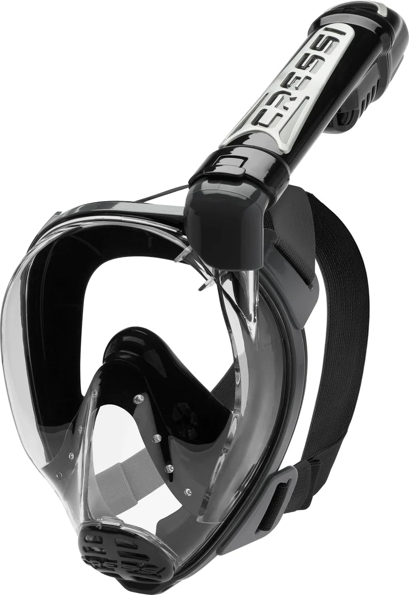 Cressi Duke Dry Full Face Snorkeling Mask - Anti-Fog, Anti-Leak Design for Adults - Perfect for Ocean Swimming, Snorkeling Adventures & Underwater Exploration