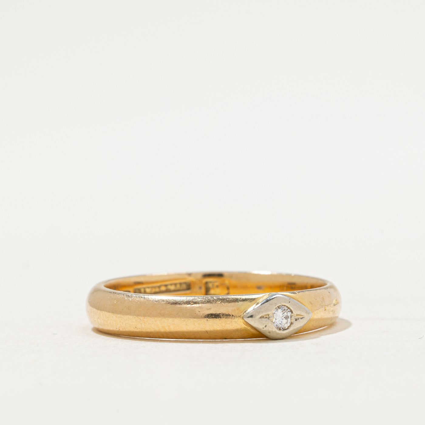 Victorian 'Dingwall' 1881 Diamond Engagement Ring | 0.04ct Diamond Wedding Band | Size 9.75 | Vintage Style Jewelry for Women | Perfect for Anniversary, Proposal & Special Occasions