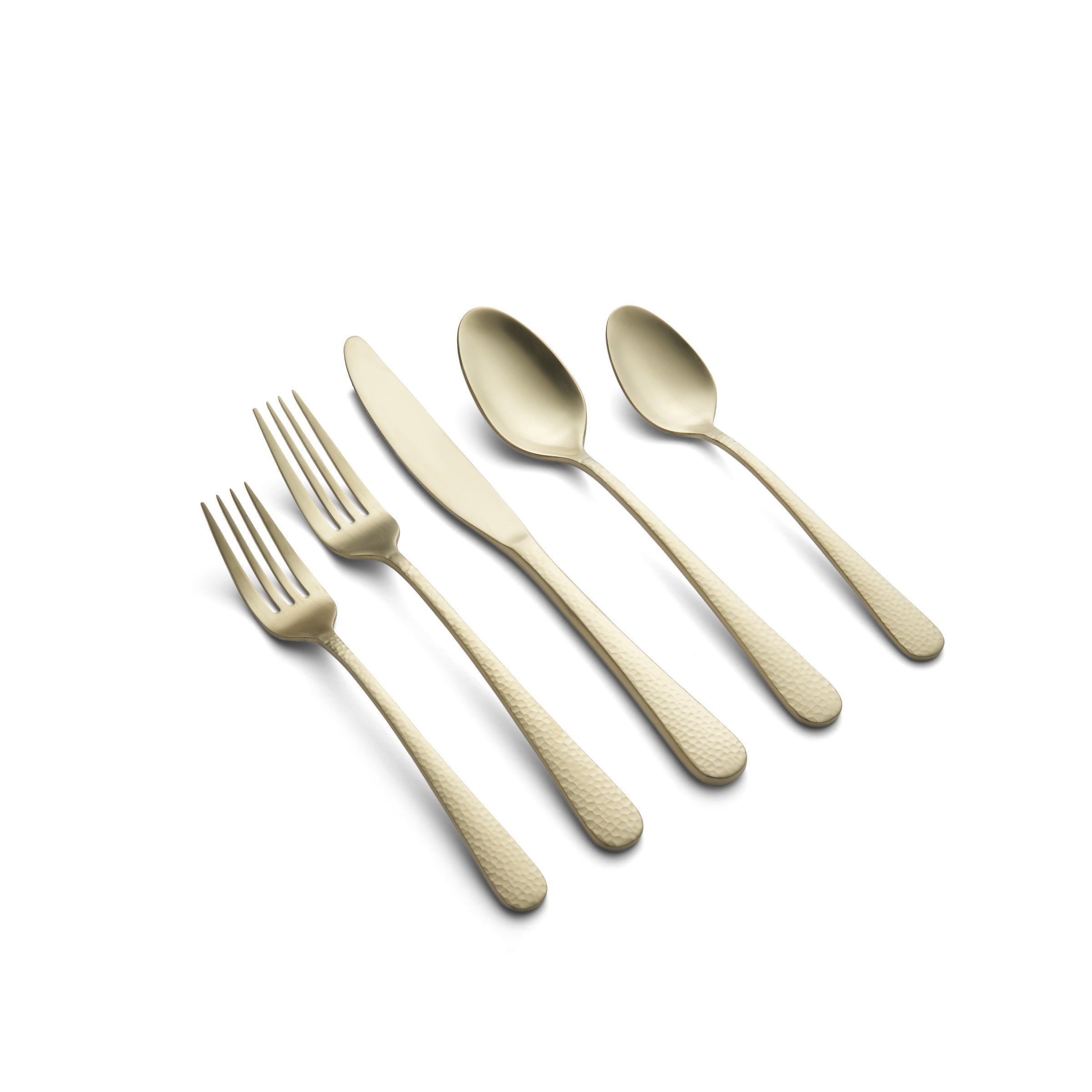Keene Champagne Satin 20-Piece Flatware Set - Stainless Steel Silverware for Fine Dining, Wedding Gifts & Formal Occasions