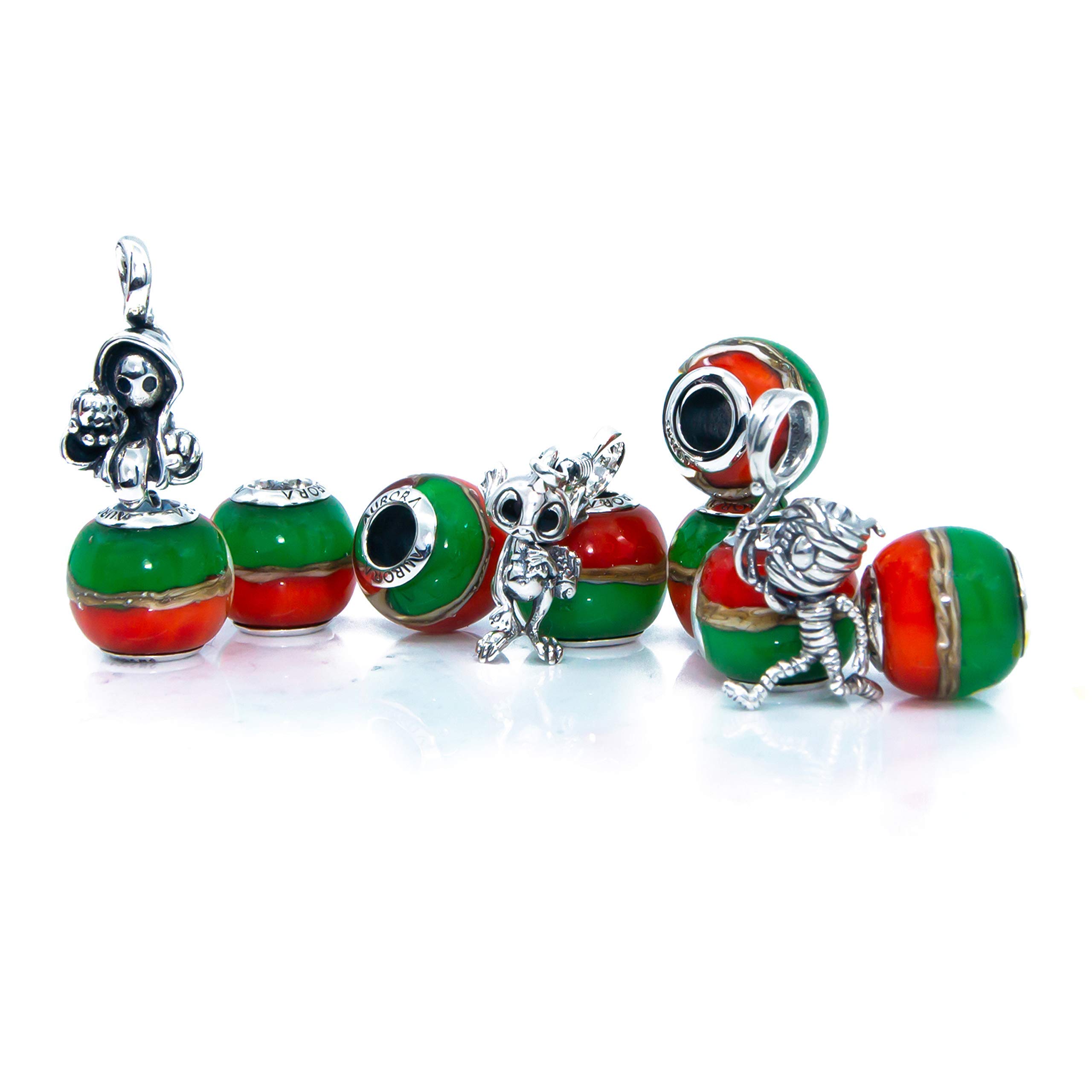 Halloween Ghost Skull Pumpkin Sterling Silver Dangle Charm Pendant S925 | Pandora Compatible Jewelry | Perfect for Halloween Costumes, Party Favors & Spooky Gift Giving