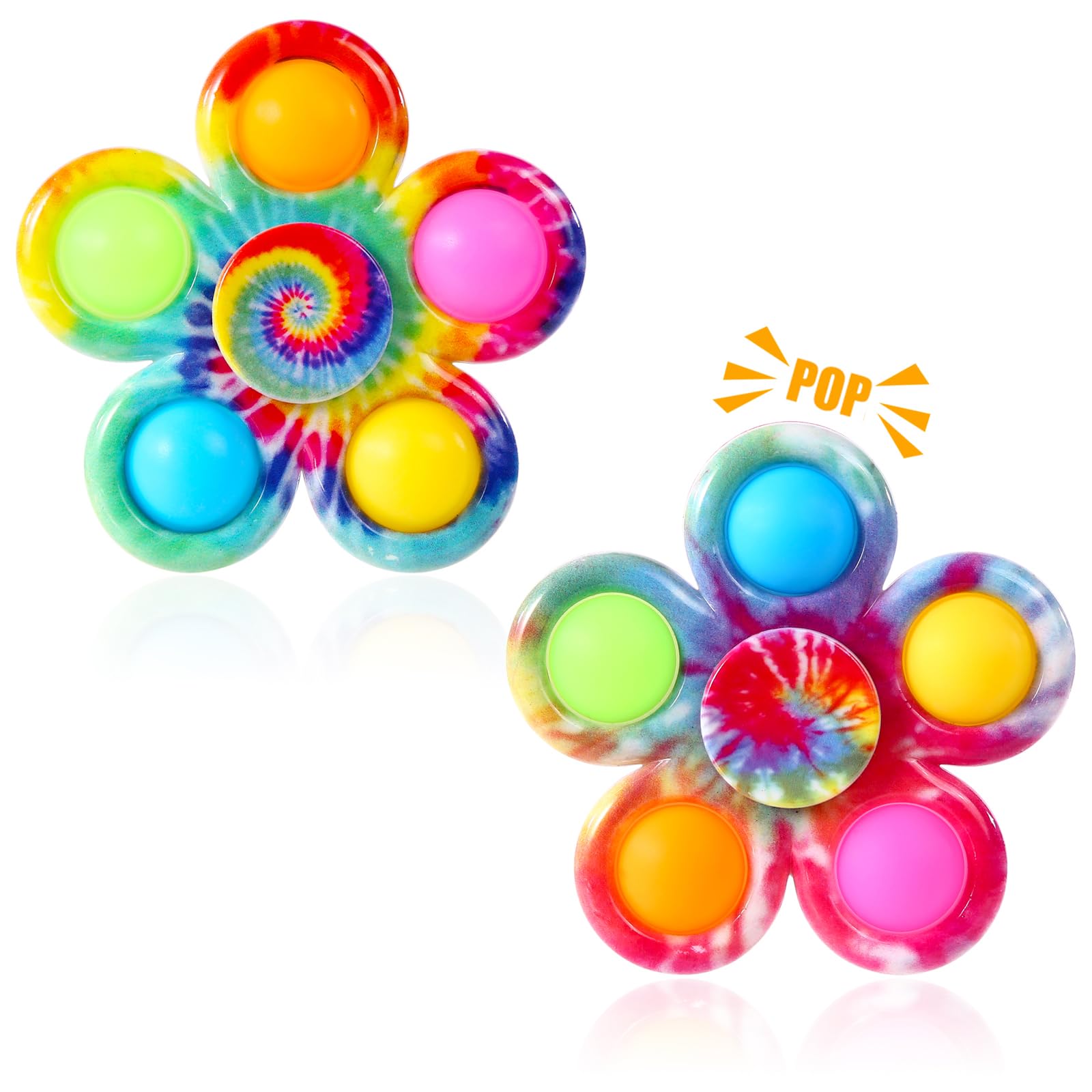 Gigilli Fidget Spinners 2 Pack - Sensory Toys for Kids Ages 1-12, ADHD & Autism Stress Relief Toys for Boys and Girls - Perfect for Classroom Prizes, Easter Basket Stuffers, Birthday Gifts & Anxiety Relief