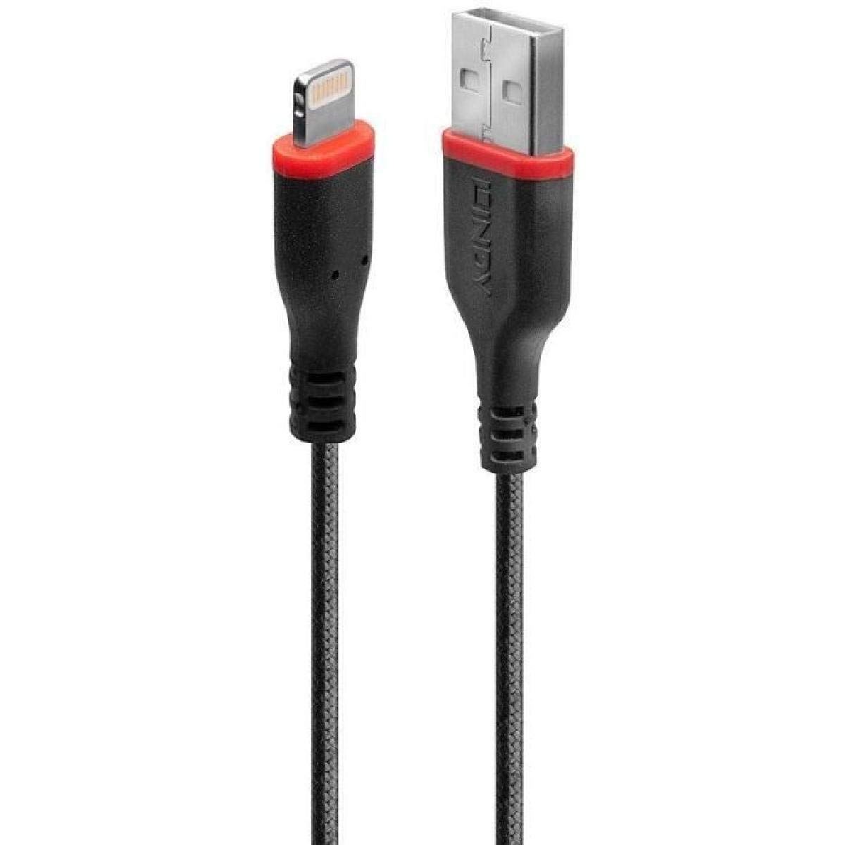 High Strength USB Type A to Lightning Charging Cable 3m - Durable Fast Charging Cord for iPhone, iPad - Perfect for Home, Office & Travel Use