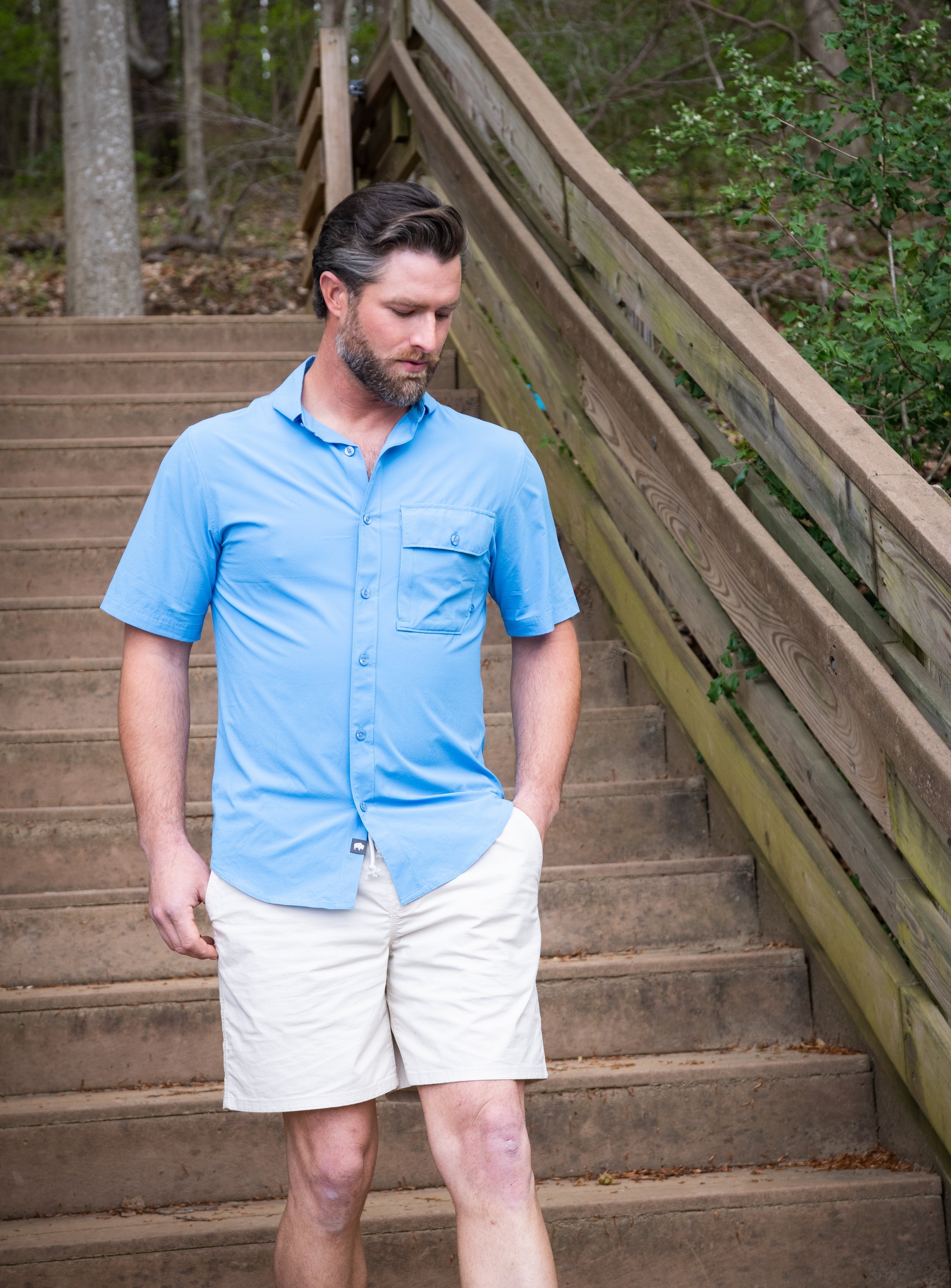 Stretch Poplin Deck Shorts - Comfortable & Stylish Men's Casual Shorts for Summer, Beach, and Outdoor Activities