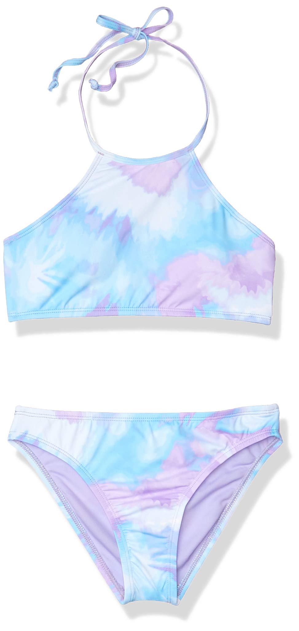 Hobie Girls High Neck Bikini Top & Hipster Bottom Swimsuit Set - Trendy Two-Piece Swimwear for Women, Perfect for Beach, Pool, and Summer Vacation