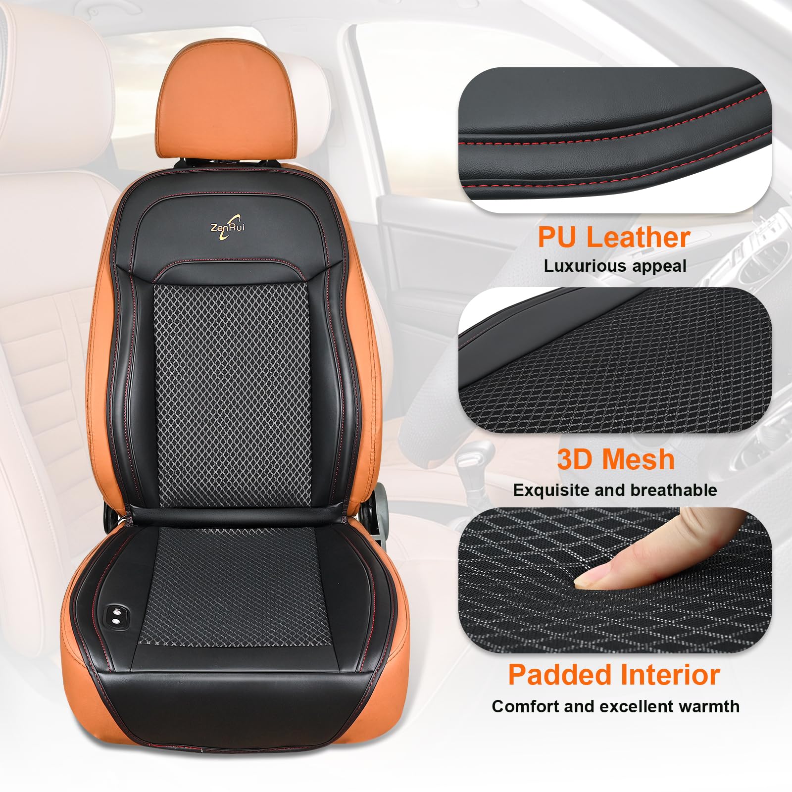 Premium Car Seat Cushion with Massage Function - Universal Fit for Car, SUV & Truck - Winter Driving Seat Cover (1PC) - Enhance Comfort for Long Commutes & Road Trips