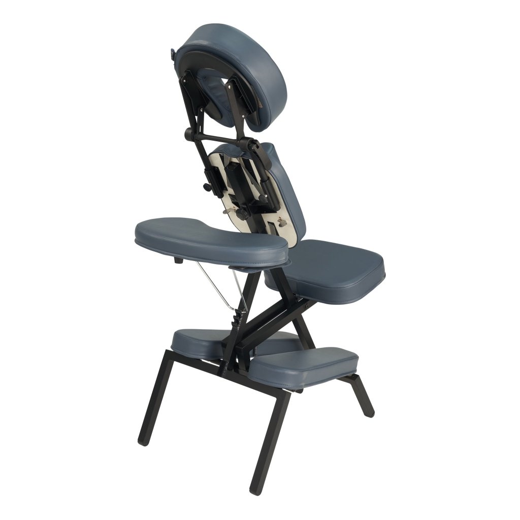 Professional Portable Massage Chair with Wheeled Travel Case - Royal Blue | Full Body Shiatsu Massage for Home, Office & Travel Relaxation