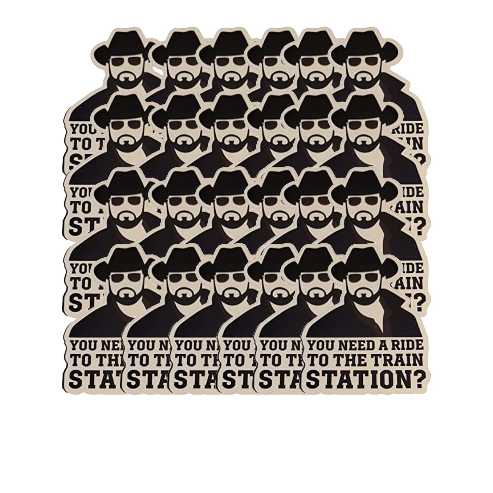 6#NL Personalized Humorous Cowboy Train Station Ride Stickers - Custom Vinyl Decals for MOH Invitations & Western Party Decorations - Perfect for DIY Crafts, Gifts, and Event Decor