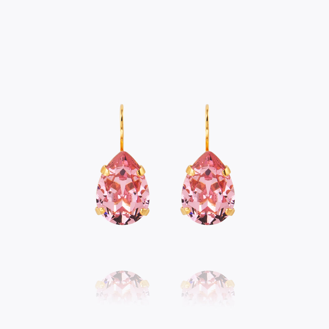 Mini Drop Clasp Earrings - Light Rose Gold Dangle Earrings for Women | Elegant Everyday & Party Jewelry Accessories